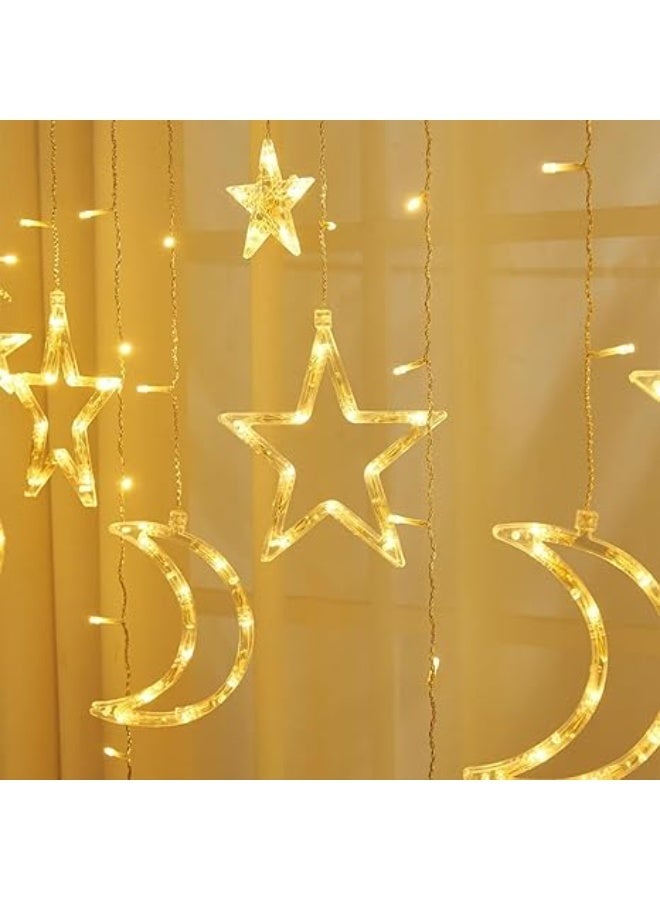 Noon East Ramadan Decorations LED Hollowing Out Moon And Star Light String for Indoor Outdoor Decor - Image 1